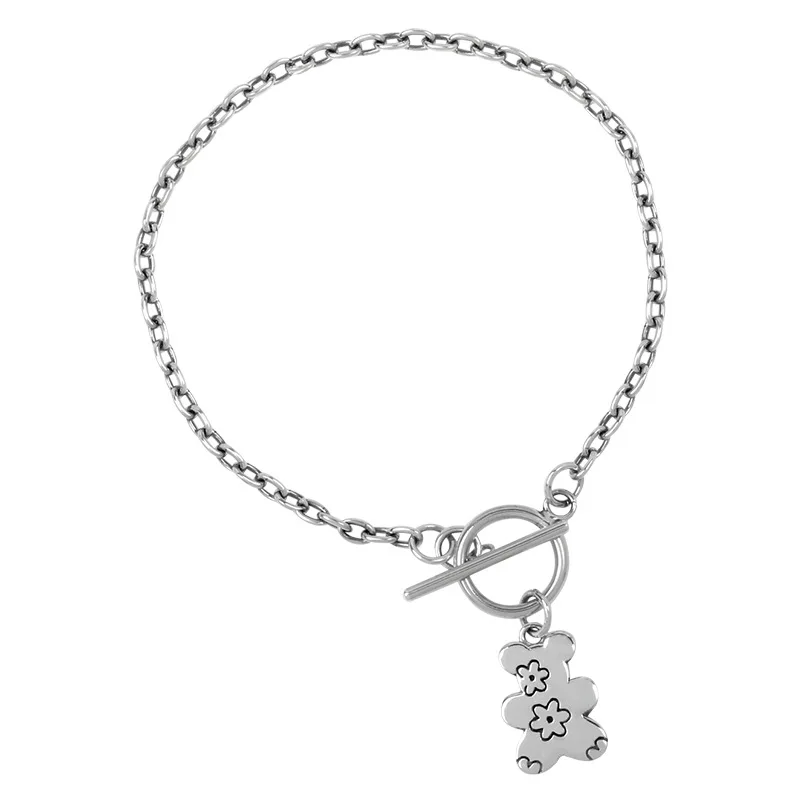 

2021 Bracelets For Women Jewelry Friendship Plum Bear Girlfriends Bracelet Hip Hop Personality Retro Cute Bear Bracelet Female