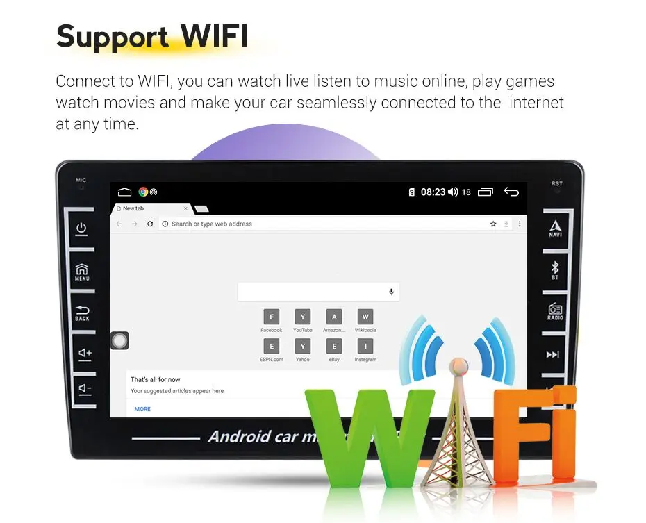 Автомобильный радиоприемник мультимедийный плеер Android BT WIFI IPS для Great Wall Haval Hover H5 H3