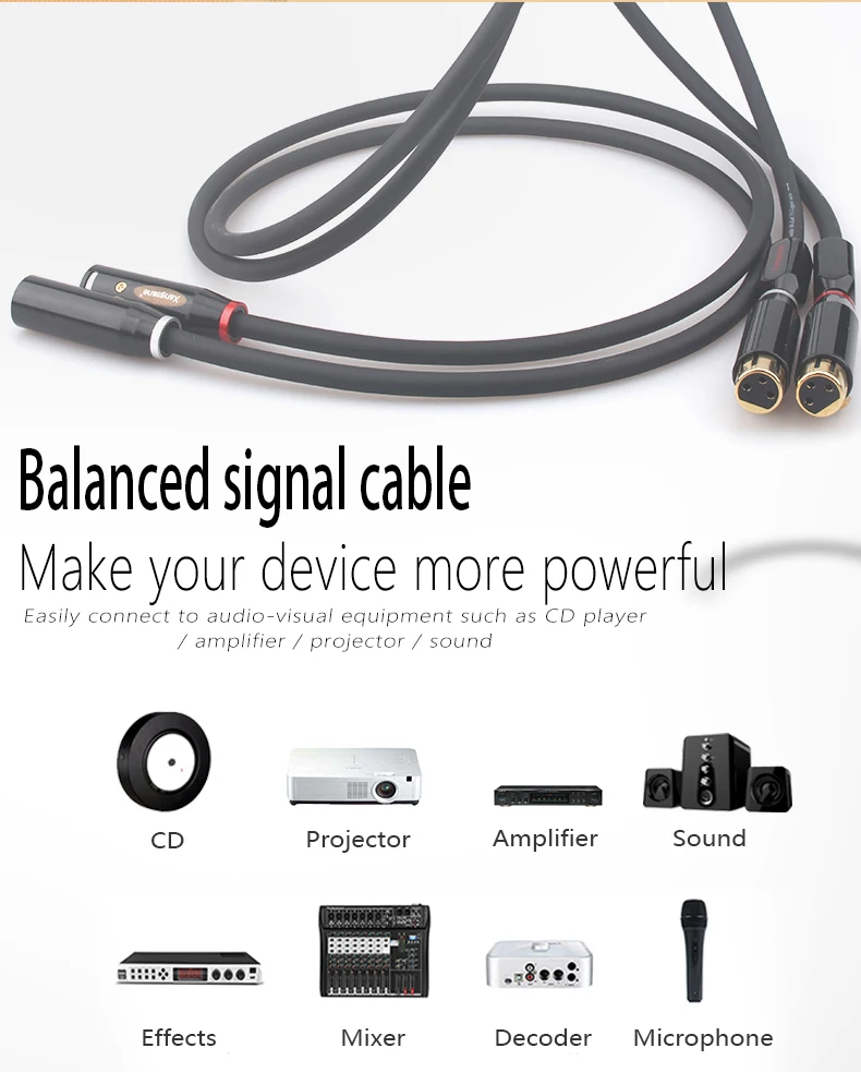 Hi-end XLR кабель медный Hi-Fi аудио Балансирующий 3Pin кабели мама-папа | Электроника