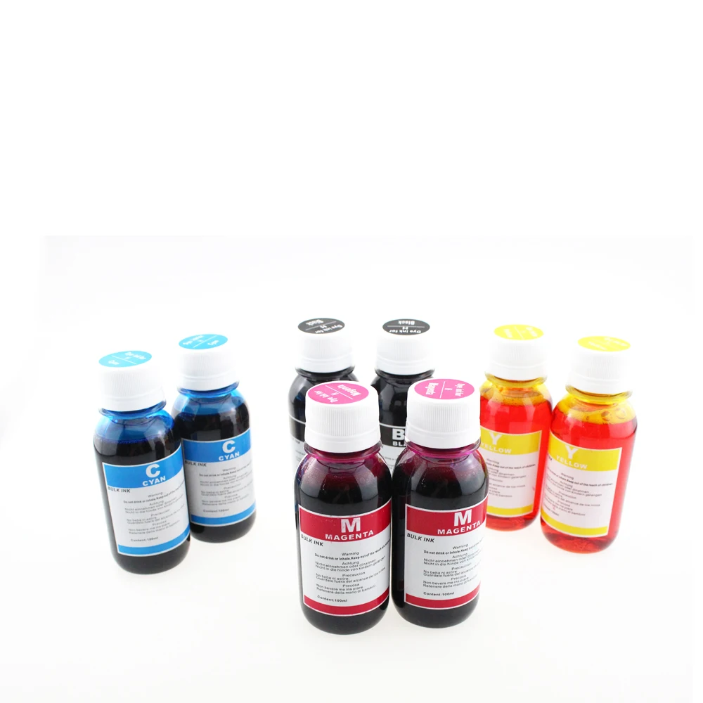 Краска для принтера HP 4 цвета + 100 мл чернила премиум класса все модели 302XL 62XL 63XL 301XL