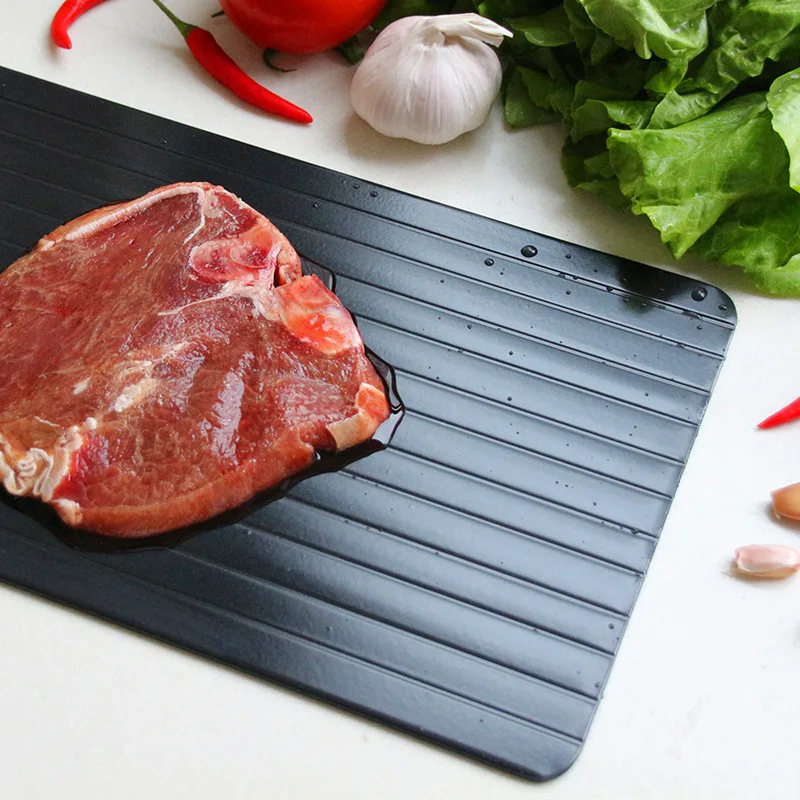 

29.5*20.8*0.2cm Fast Defrosting Tray Thaw Frozen Food Meat Fruit Quick Defrosting Plate Board Defrost Kitchen Gadget Tool