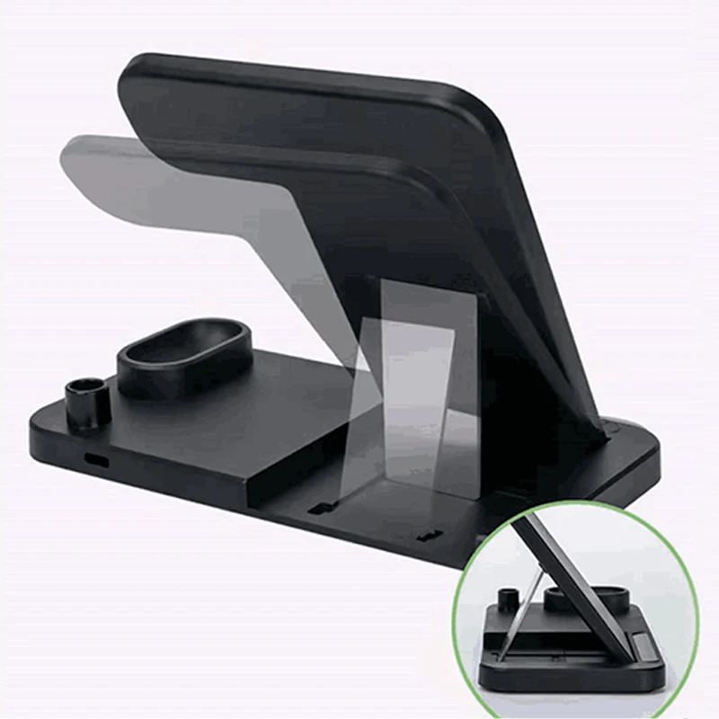 Держатель беспроводного зарядного устройства Qi 4 в 1 для Apple iWatch Series 3 2 iPhone XS MAX XR