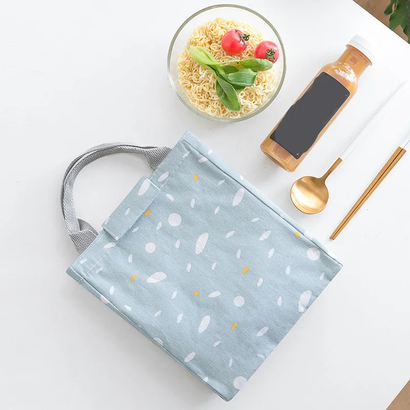 

Lunch Bag Fashion Print Dot Cooler Bags Women Tote Food Hand Pack Thermal Portable Picnic Travel Lunch Breakfast Box Bags