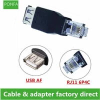 usb 2 0 a female to rj11 4pin 6p4c male ethernet network phone connector adapter