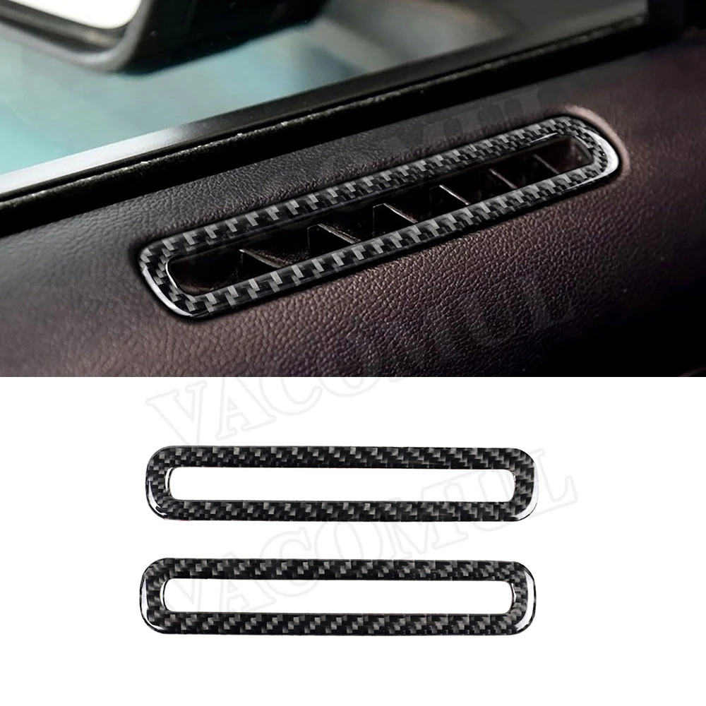 

Карбоновая внутренняя отделка Автомобильная дверь вентиляционное отверстие молдинг крышка отделка рама наклейки для Ford Mustang 2015 -2019