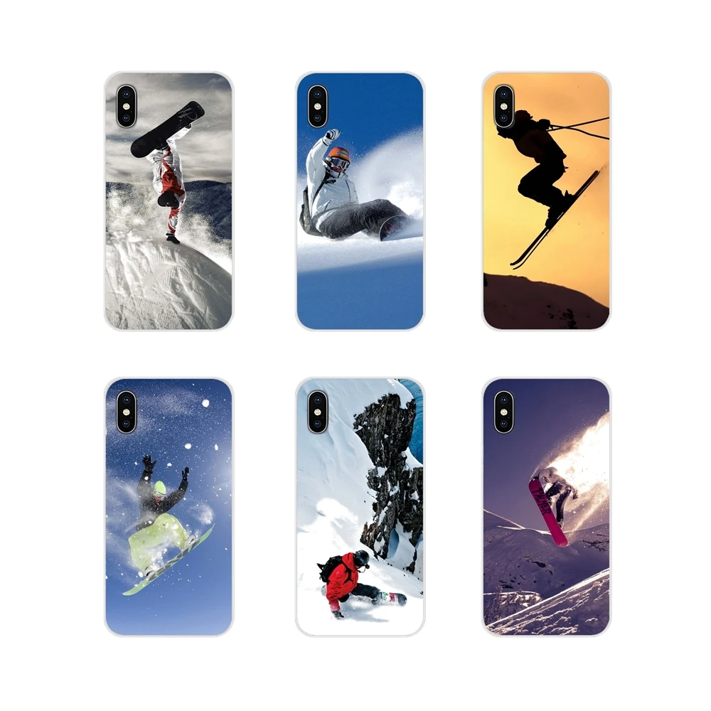 Прозрачный чехол из ТПУ для Apple iPhone X XR XS 11Pro MAX 4S 5S 5C SE 6 S 7 8 Plus ipod touch 5 Snow Or Die Ski Snowboard |