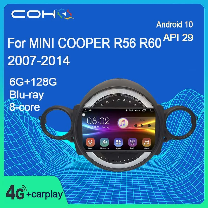 

For BMW MINI COOPER R56 R60 2007-2014 Car Dvd Multimedia Player Radio Android 10.0 Octa Core 6+128G