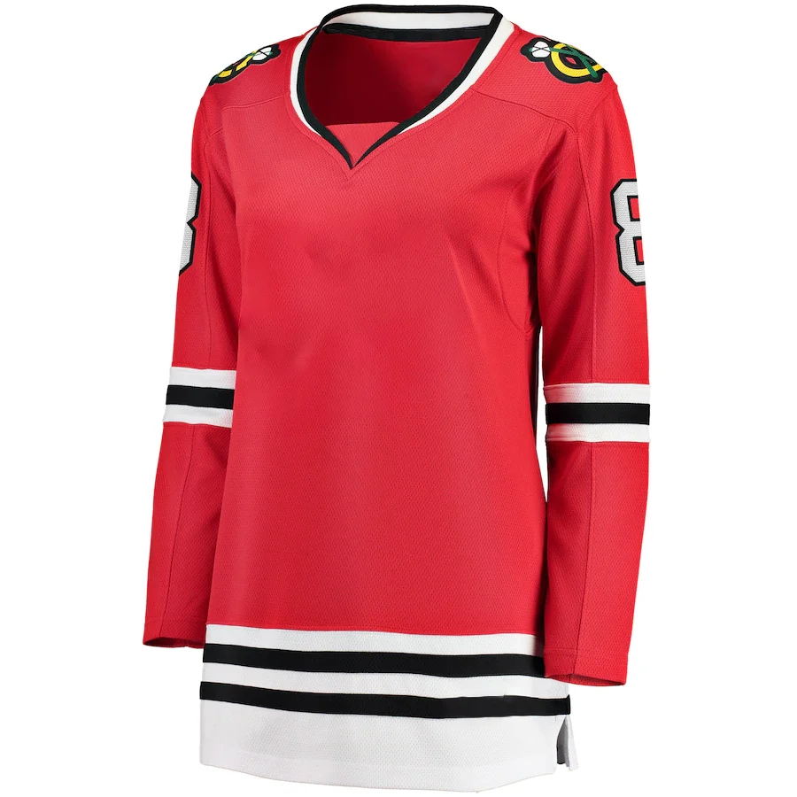

American Hockey Jersey Women's Sports Fans Wear Chicago Jerseys Patrick Kane Jonathan Toews Embroidered Fans T-Shirts