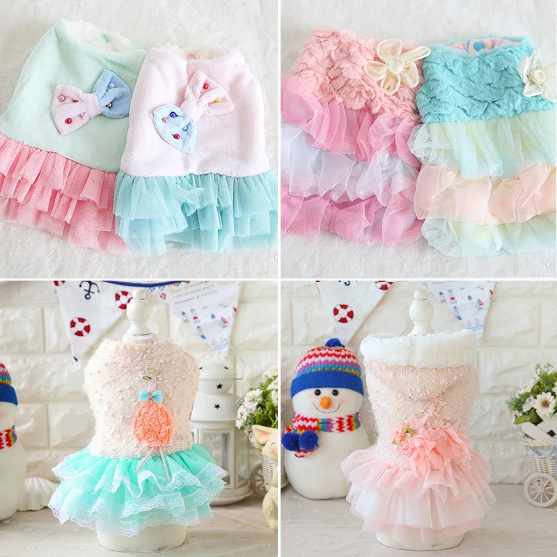 

Flower Dog Pet Coat Dog Dresses Clothes for Dogs Chihuahua Yorkie Cat Pet Winter Clothing for Dogs Pet Clothes 2017