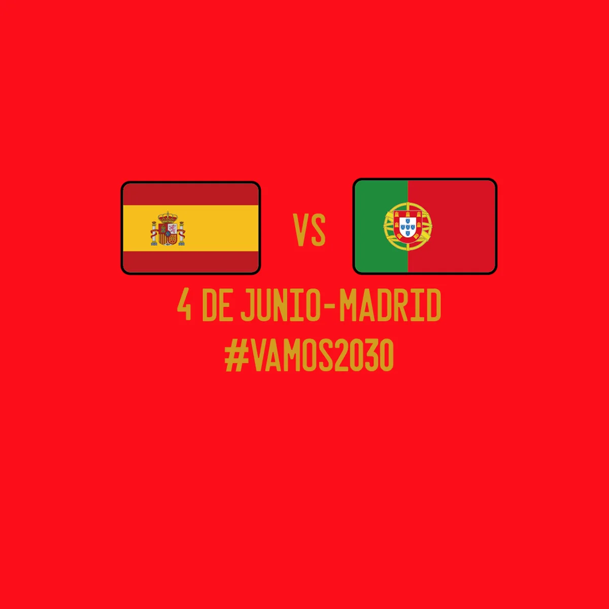 

2021 Spain Match Details Spain Vs Portugal #vamos2030 Patch Soccer Badge Heat Transfer Printing