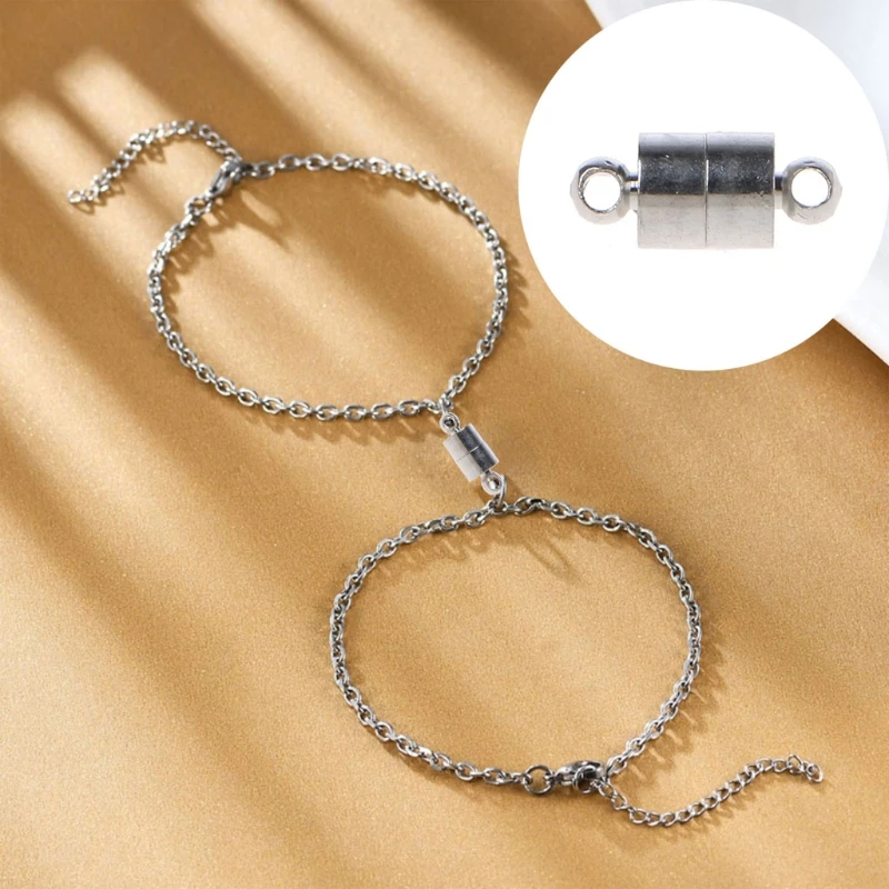 

10 Stainless Steel Strong Magnetic Clasp Bracelet Magnetic Buckle Jewelry Making