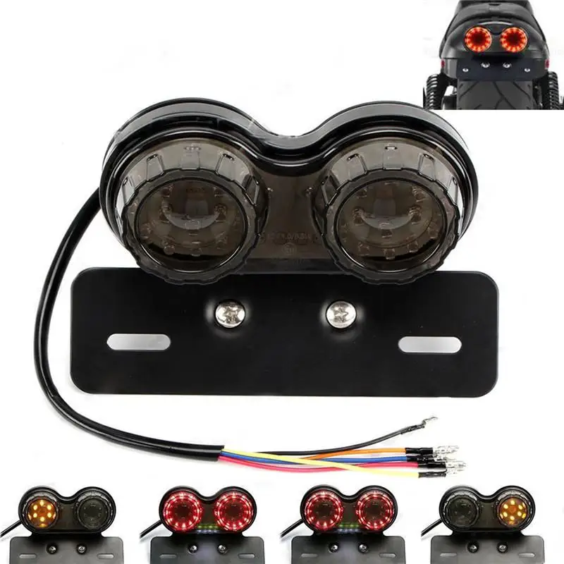 Универсальный светодиодный фонарь для мотоцикла с поворотным сигналом двойные