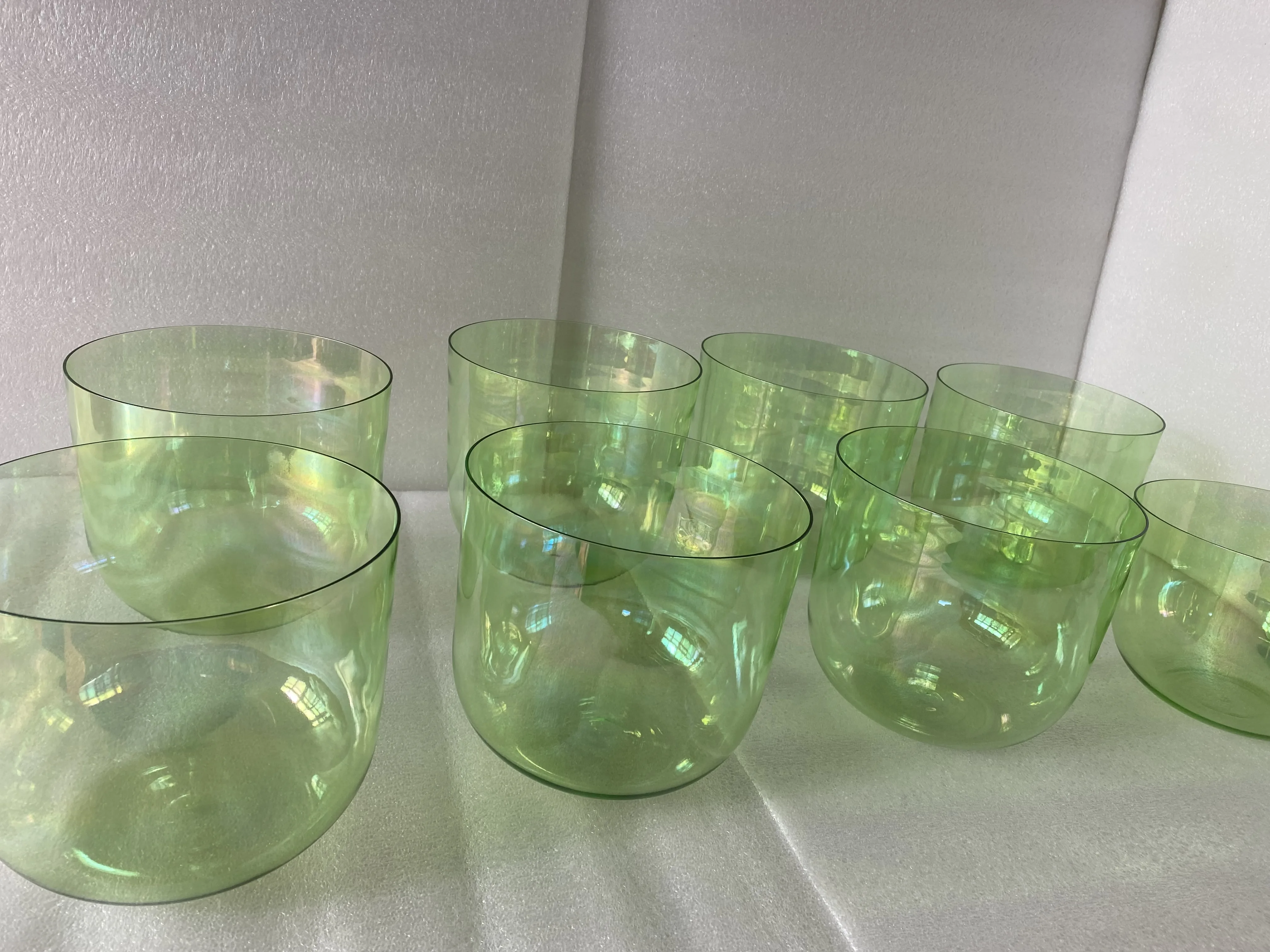 

432 Гц, 2th octave B и 3th octave C, прозрачная Хрустальная Поющая чаша и 3th octave magic green F # и Magic blue G & Jelly, 4th octave C