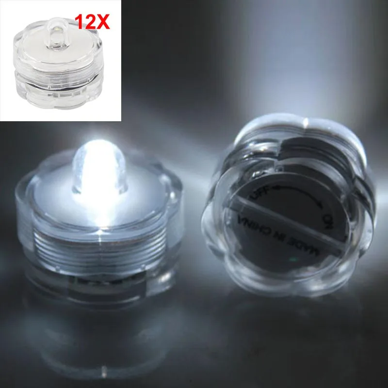 12 шт. супер яркие Погружные Водонепроницаемые Мини светодиодные чайсветильник