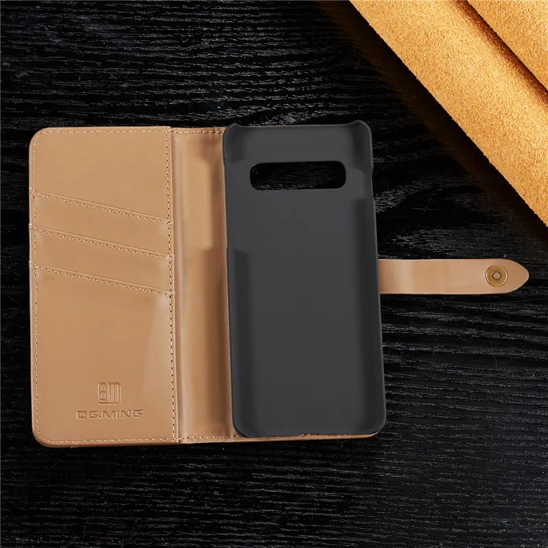 Роскошный кожаный чехол S10plus для samsung Galaxy S8, S9, S10 Plus, S10E, Note 9, 8, S7 Edge, Магнитный съемный флип-Кошелек, Чехол для карт