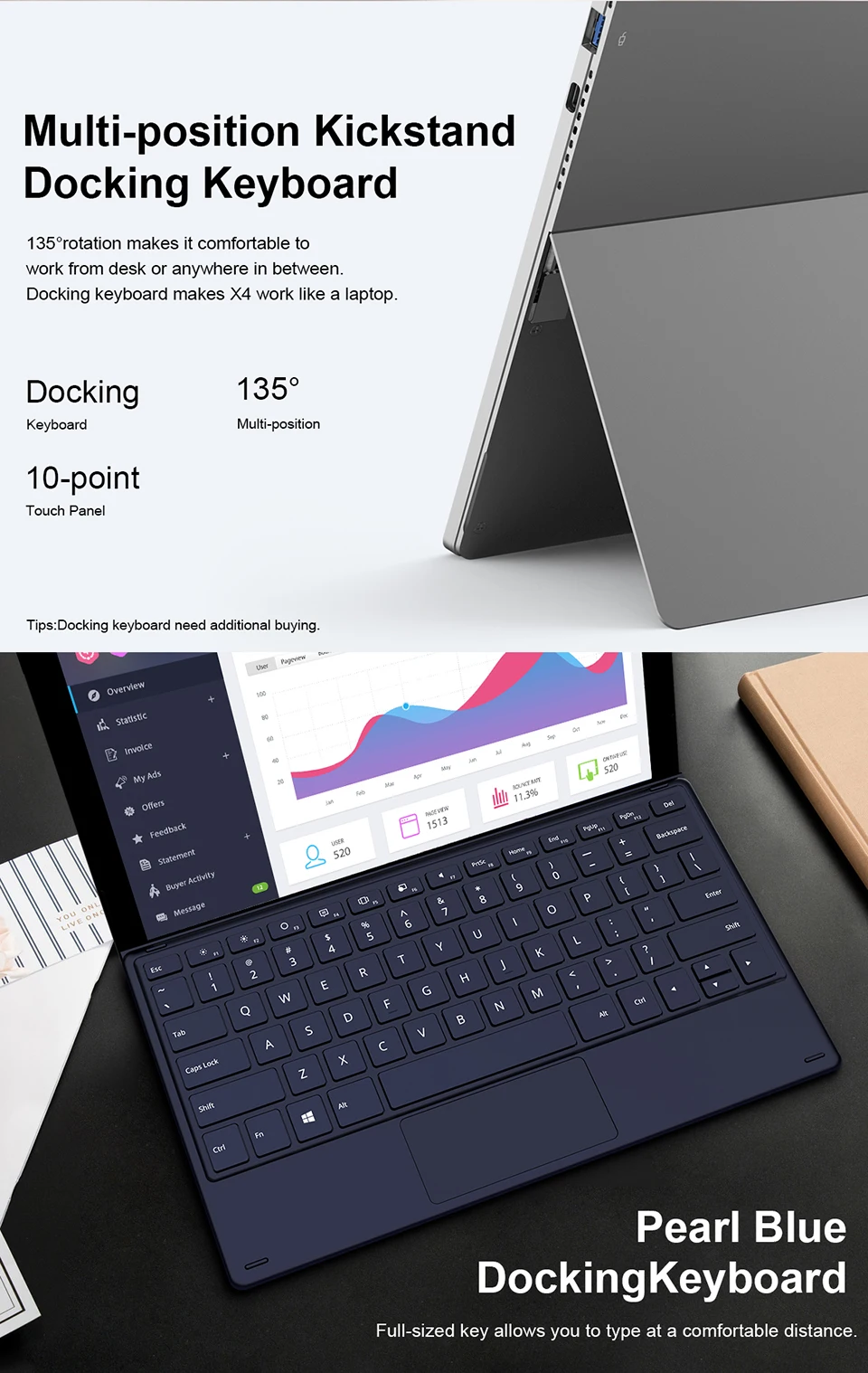 Teclast X4 11," 2 в 1 планшет 1920x1080 ОС Windows 10 8 ГБ ОЗУ 256 ГБ SSD планшеты ПК Intel Gemini Lake N4100 ноутбук с двойной камерой