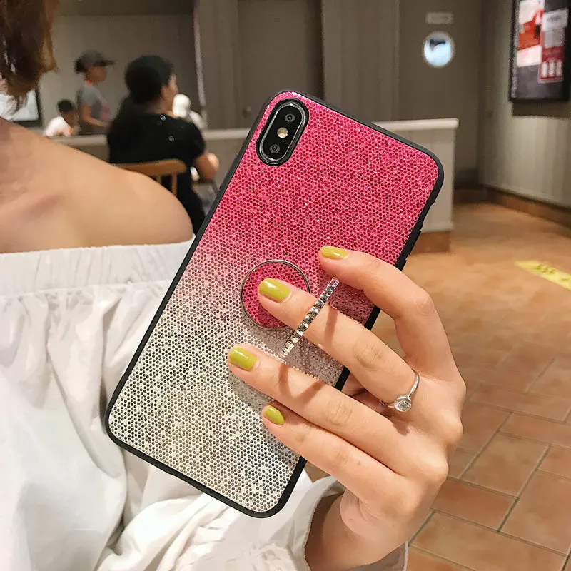 Градиентный чехол с блестками для huawei P30 P20 lite mate 10 20 Pro Nova 4 3i P Smart Y6 Y7 Y9 2019 Honor 9