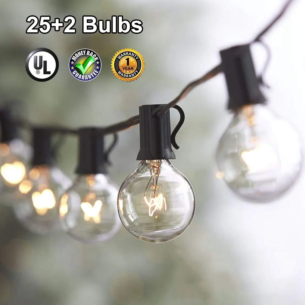 DCOO наружный светильник для патио 25 прозрачных круглых ламп G40 сертификат UL двора