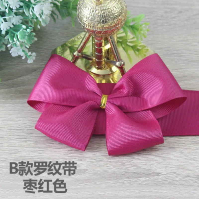 1 м * 4 см цветная лента с бантом украшение для свадебной вечеринки ручной работы