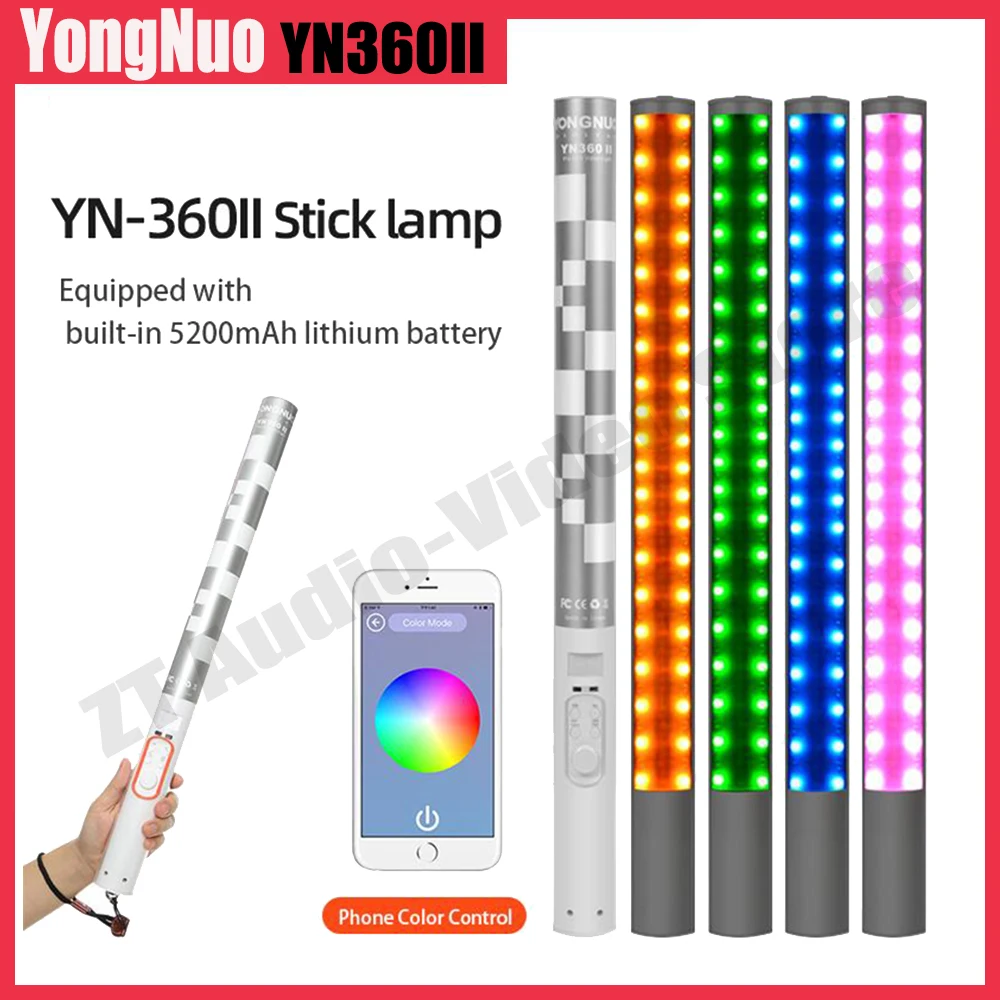 

YONGNUO YN360II YN360 II LED Photography Light Bi-Color 3200K-5500K Handheld Tube Stick Video Lighting APP Remote Control
