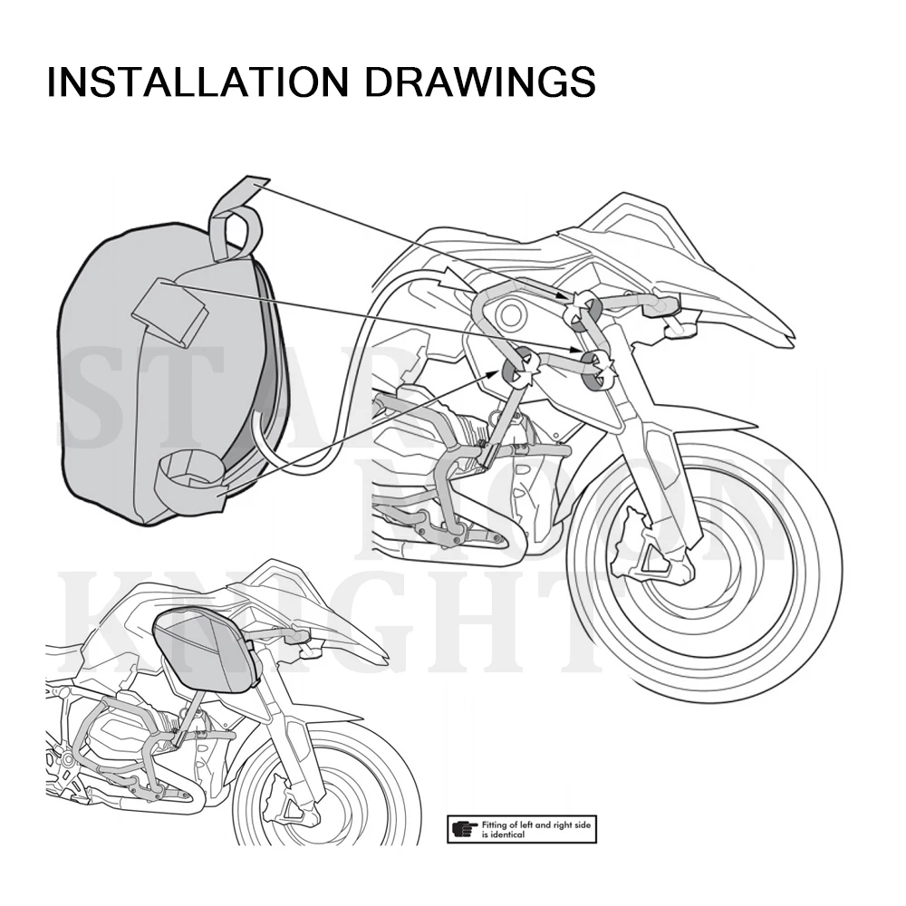 

Motorcycle Frame Crash Bars Waterproof Bag Repair Tool Placement Travel Bag For BMW R1200GS R 1200 GS LC 2013 2014 2015 2016