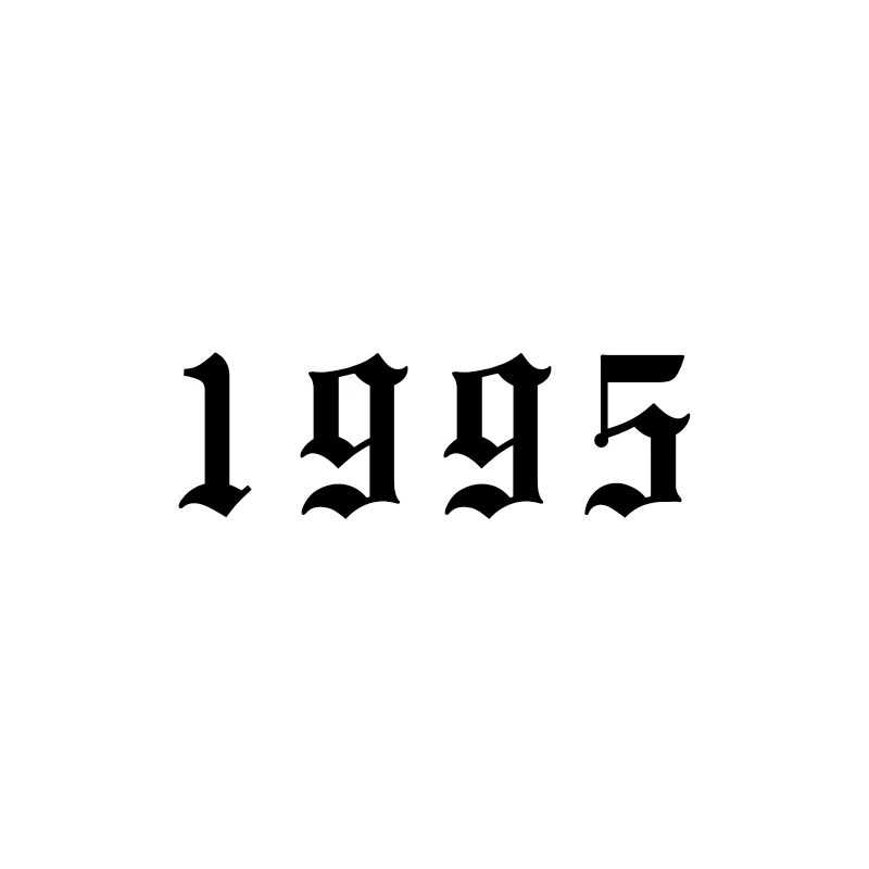 1995 Ожерелье с цифрами 1985- лет, ожерелье со старым английским низом, женское ювелирное изделие из нержавеющей стали, BFF цепочка, колье, Collares De Moda - Окраска металла: 1995