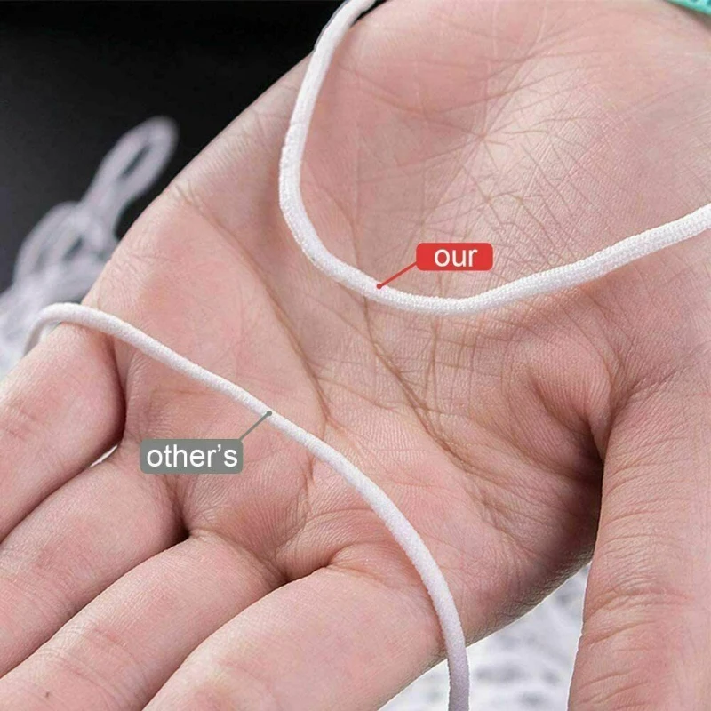 Круглый эластичный шнур 20 м 3 мм белая нить волоконная промежность инструмент