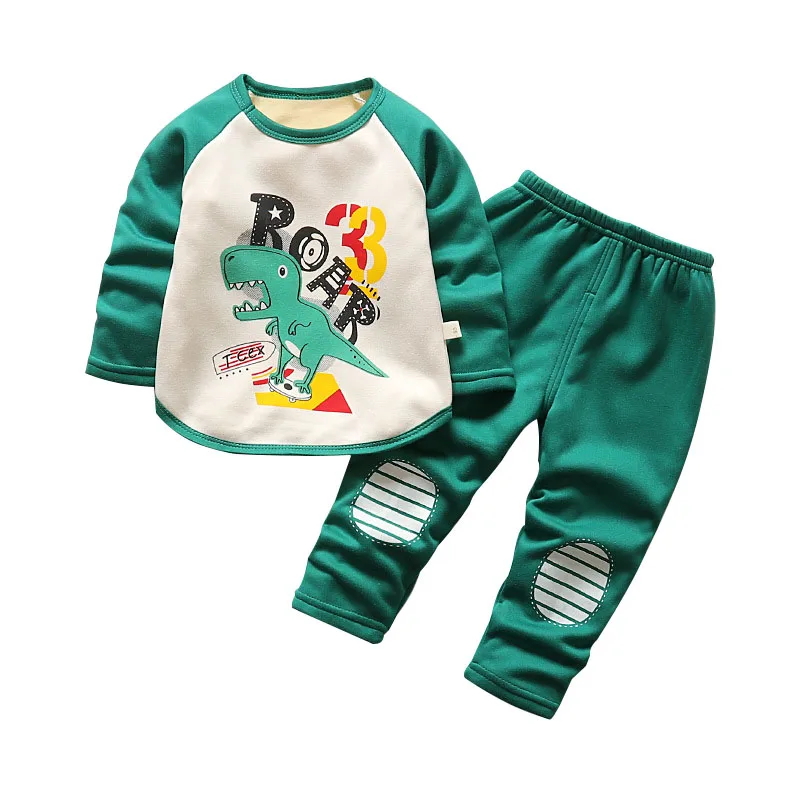 Осенние костюмы для маленьких девочек и мальчиков комплект одежды малышей