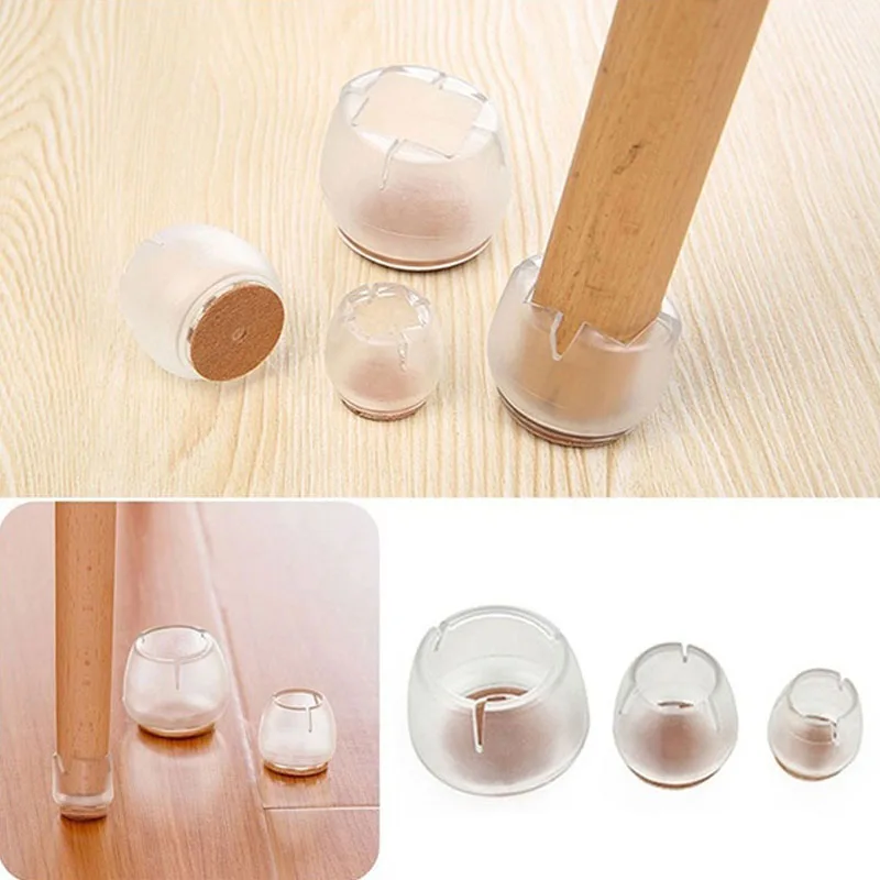 

16pcs Round Silicone Furniture Table Feet Cover Chair Leg Caps Pads Floor Protectors Bottom Non-Slip Cups Home Decor Accessories