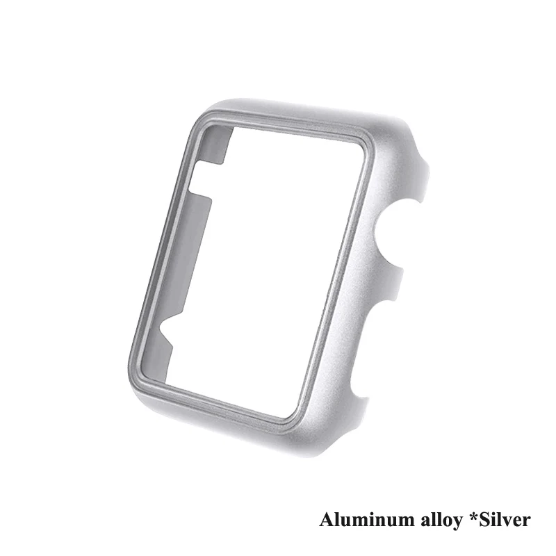 Защитный чехол для Apple Watch 38 мм, 42 мм, 40 мм 44 мягкий прозрачный TPU/Алюминий корпус из сплава для наручных часов Iwatch серии 5 4 3 2 1 Аксессуары - Цвет: Silver