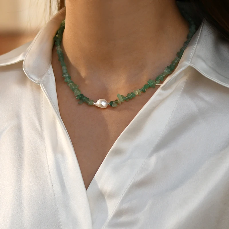 Женское Ожерелье с жемчугом ASHIQI ожерелье из натурального барочного жемчуга