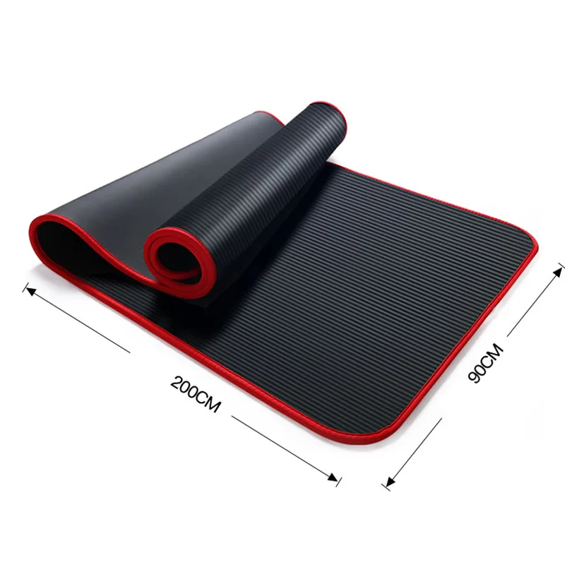 

200*90cm*10mm NBR Men Fitness Mat Non-slip Edge-covered Yoga Mats For Beginners Sports Gym Pilates Pads Exercise Sport Carpet