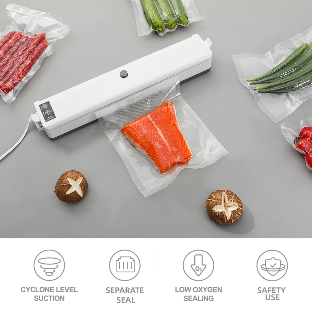ROSPEC Food Vacuum Sealer 220V Automatic Commercial Household Packaging Machine Include 12Pcs Bags | Бытовая техника