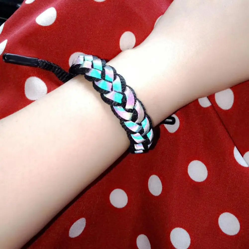 1 шт. для женщин и мужчин модный светоотражающий поверхностный браслет из нитей