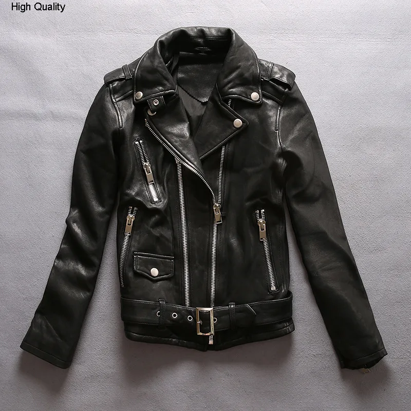 Новое поступление Весенняя женская модная приталенная мотоциклетная куртка из