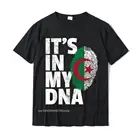 Футболка с надписью ITS IN MY DNA, флаг Алжира, Топы И Футболки для мужчин и женщин, хлопковые мужские футболки с принтом, распродажа