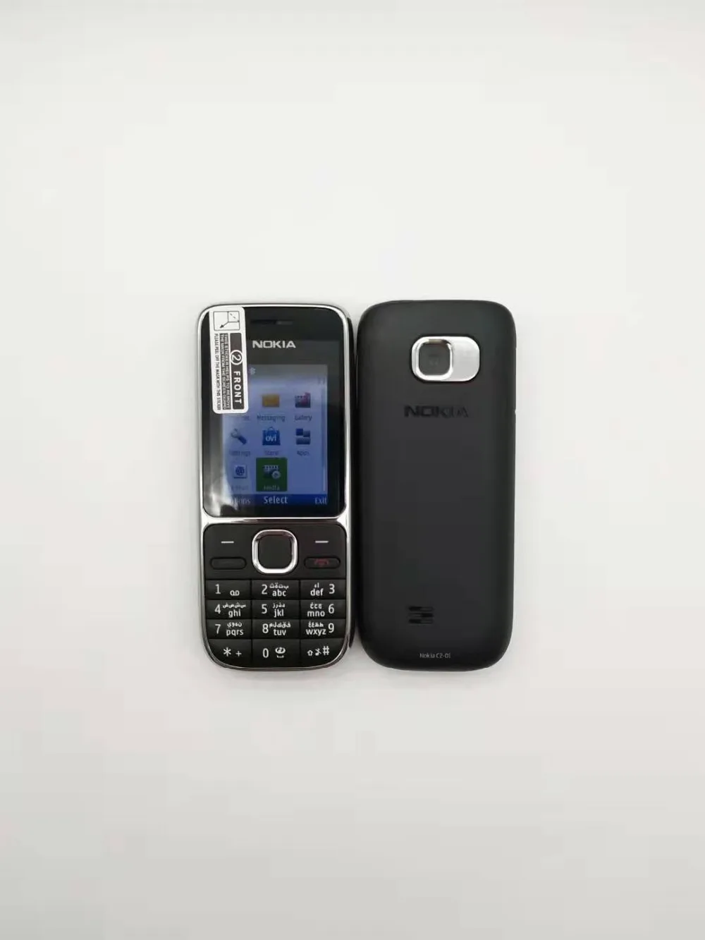 Nokia C2-01 разблокированный мобильный телефон C2 2," 3.2MP Bluetooth русский и Иврит Клавиатура Восстановленный GSM/WCDMA 3g телефон