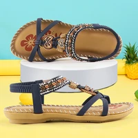 sandals women summer wedges shoes ladies sandals butterfly knot rhinestone slides sandalias mujer bohemia elastic band sandal