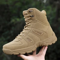 mens military boots high top outdoor hiking shoes men anti collision quality army tactical boots zapatillas hombre