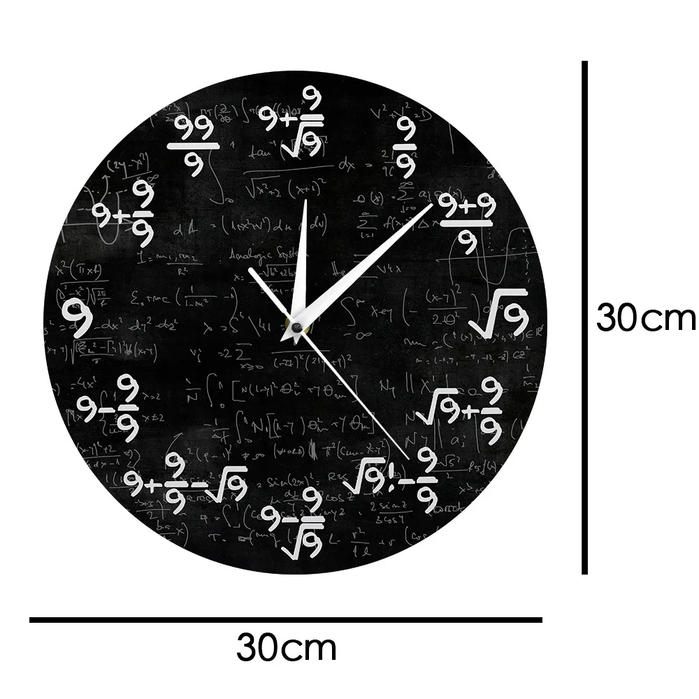 

Mathematical Equation Solving CD Vinyl Record Wall Clock Theme DIY Removable Art Watch Clock Home Decorative Room Decor