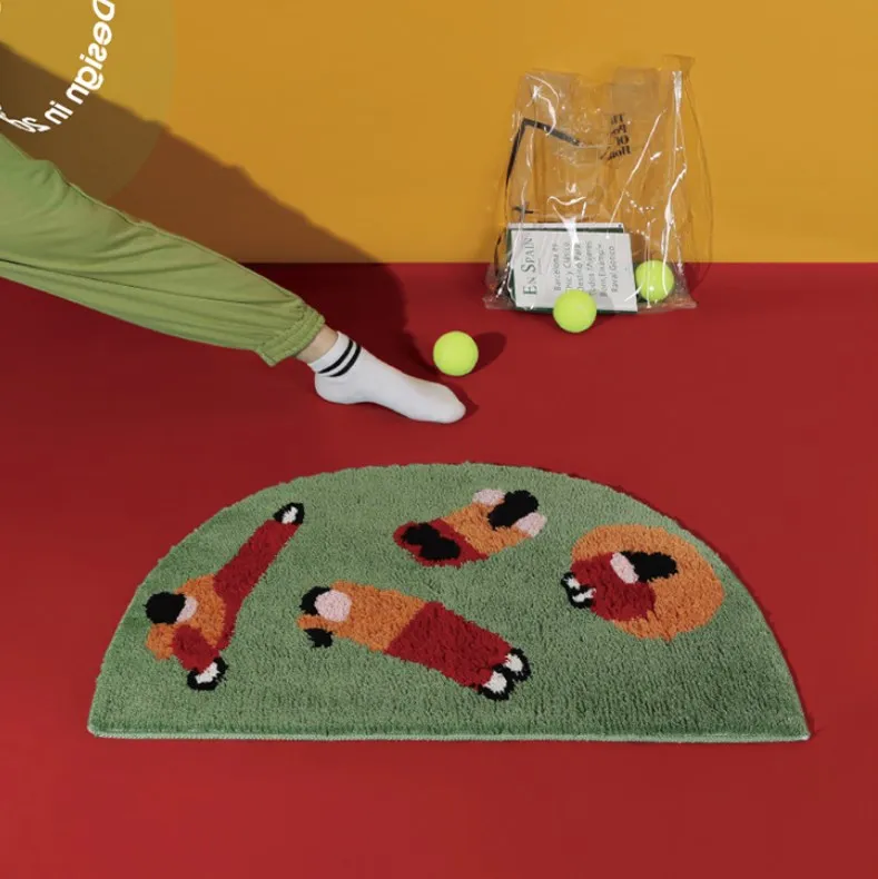 

Fleece Bathroom Mat Lovely Cartoon Person Bathmat Felt Rug Carpet Area Rugs Bath Room Kitchen Floor Mats Doormat Chic Home Decor