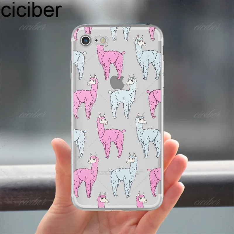 Ciciber/Мягкие силиконовые чехлы для IPhone 6 6S 7 8 Plus 5S SE X Flamingo Panda Fundas Cat|designer phone case|phone