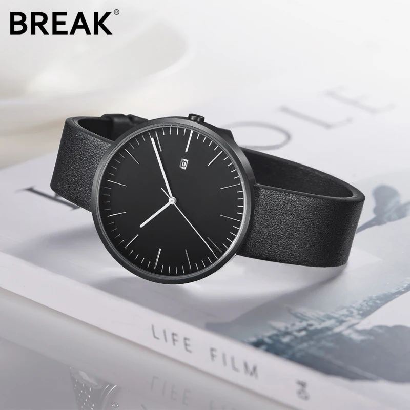 Мужские и женские кварцевые часы BREAK 2019 из нержавеющей стали с ремешком