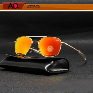Aviation AO Sunglasses Men Woman Brand Designer Vintage American Army Military Sun Glasses Glass Len