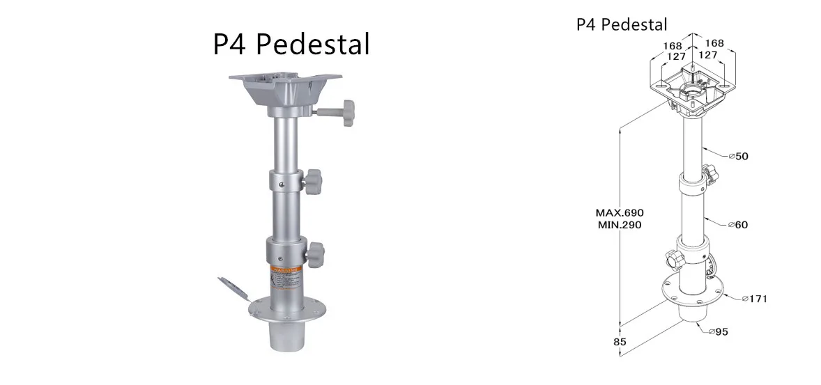 P4 Pedestal Only Тиковая столешница с Nautic Star и вырезанными углами 4 размера Морская Лодка RV Caravan - Цвет: P4 Pedestal Only