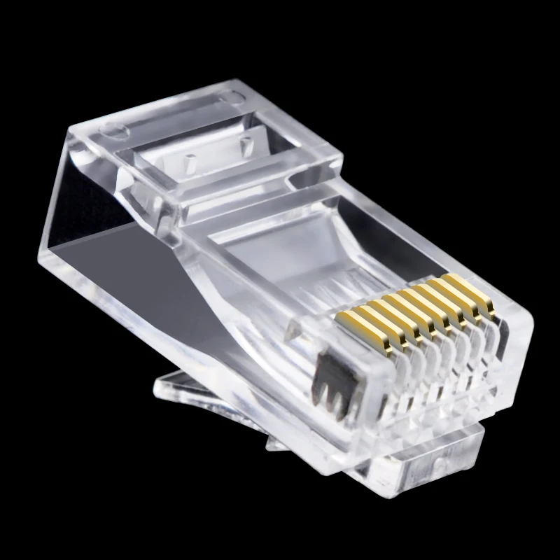 Модульные штекерные разъемы CNCOB CAT6 CAT5E RJ45 UTP 50 МК позолоченная гигабитная передача 8P8C обжимные концы для кабеля Ethernet 30 шт.