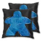 Синий чехол для диванных подушек, настольная игра Meeple, декоративные подушки, Наволочки