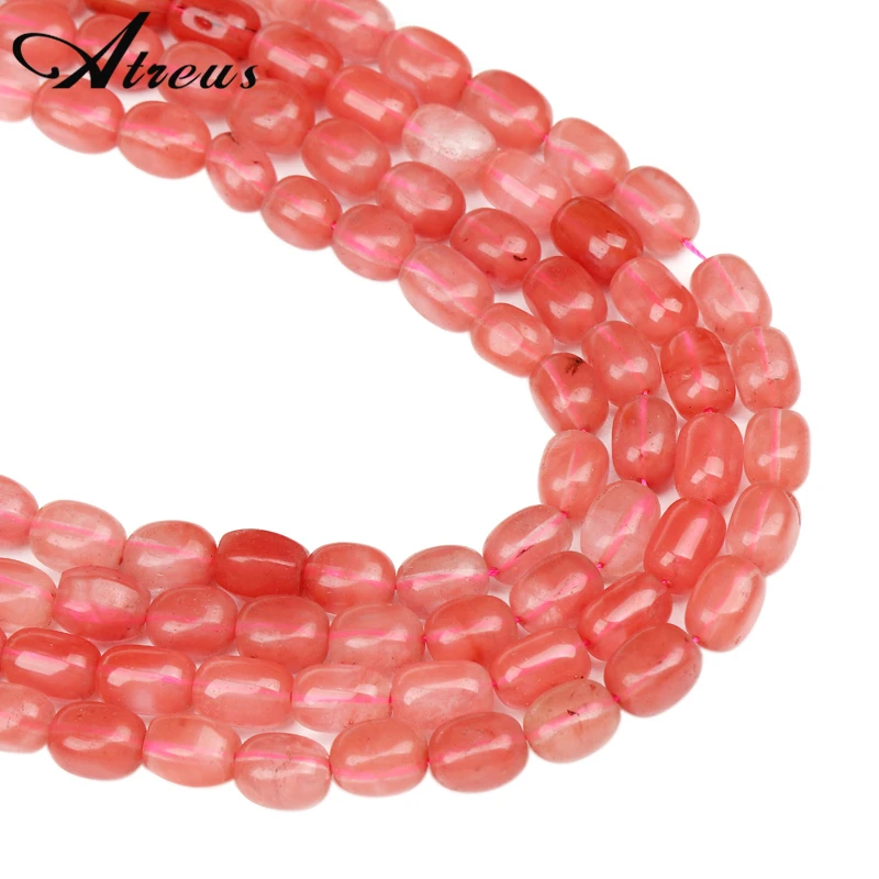 

Atreus 10x14mm Watermelon Red Crystal Natural Stone Beads Cylindrical Bulk Loose Spacer Beads For Handmade Jewelry Making