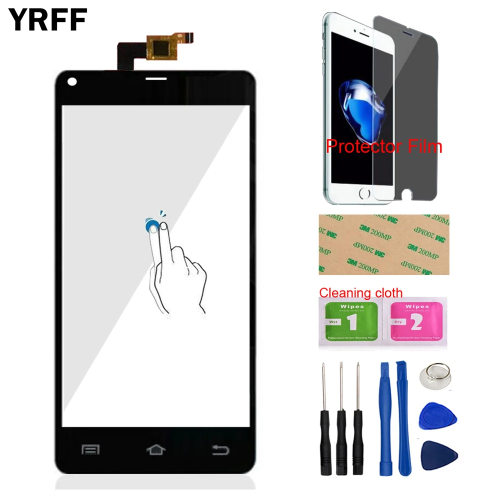 

Phone Touch Screen Panel Front Glass For THL T5 T5S Touch Screen Digitizer Panel Glass Sensor Mobile Protector Film Adhesive