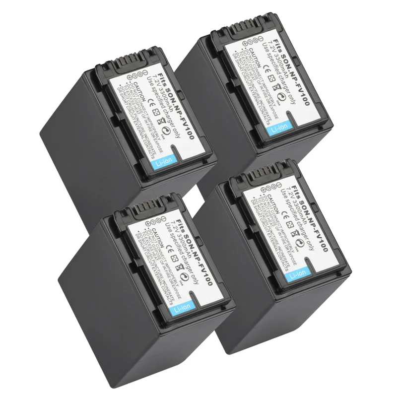 NP FV100 3300 мАч аккумулятор для Sony DCR-DVD103 XR100 HDR-XR550 E HDR-XR350/E NPFV100 батареи камеры